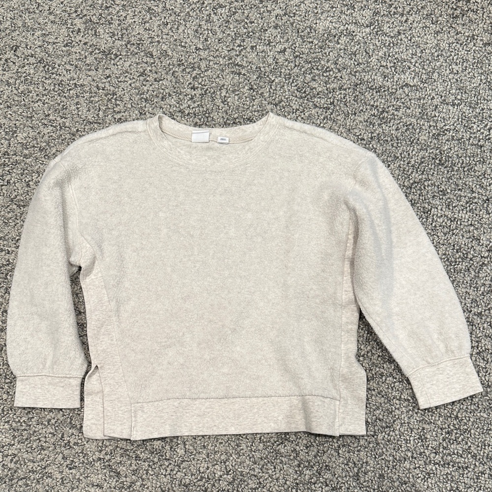 Girl’s Crewneck Cream Sweatshirt